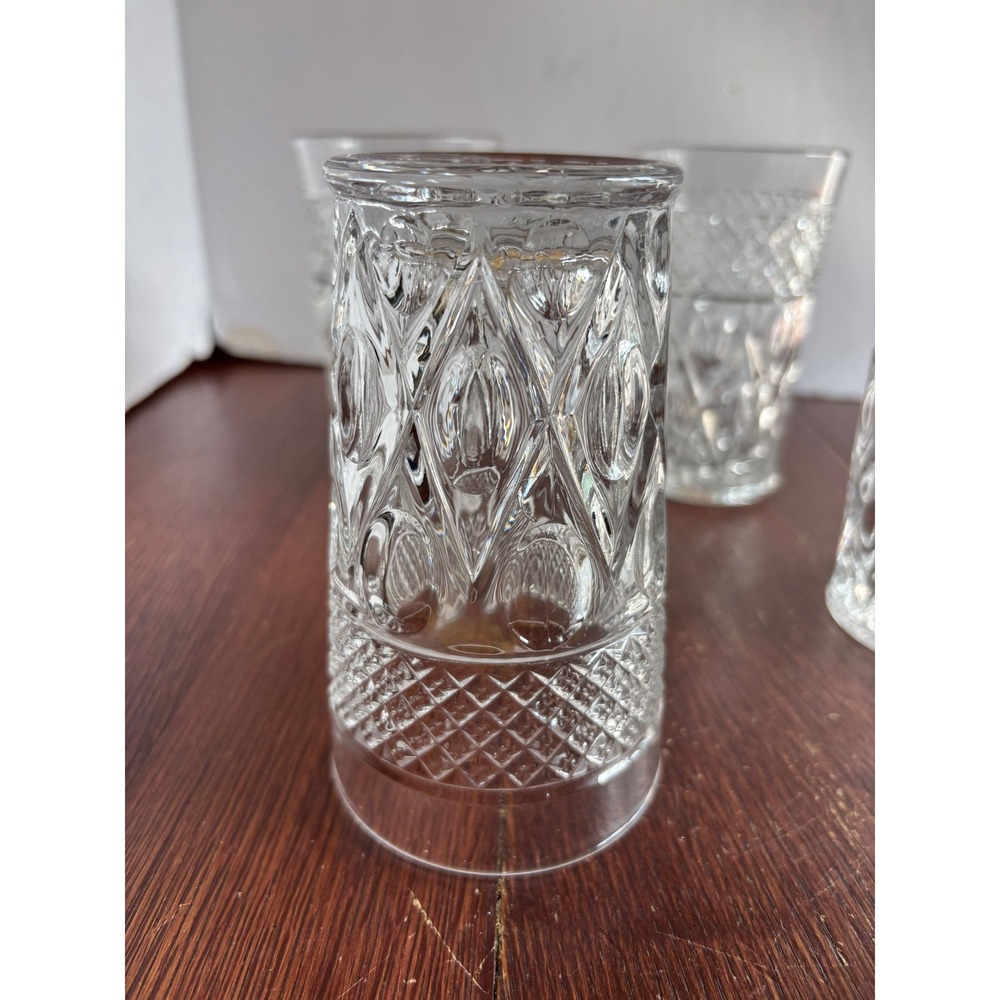 Imperial Glass Cape Cod Clear Flat Tumblers Set of 4 Vintage Juice Water Glasses - Picture 7 of 7